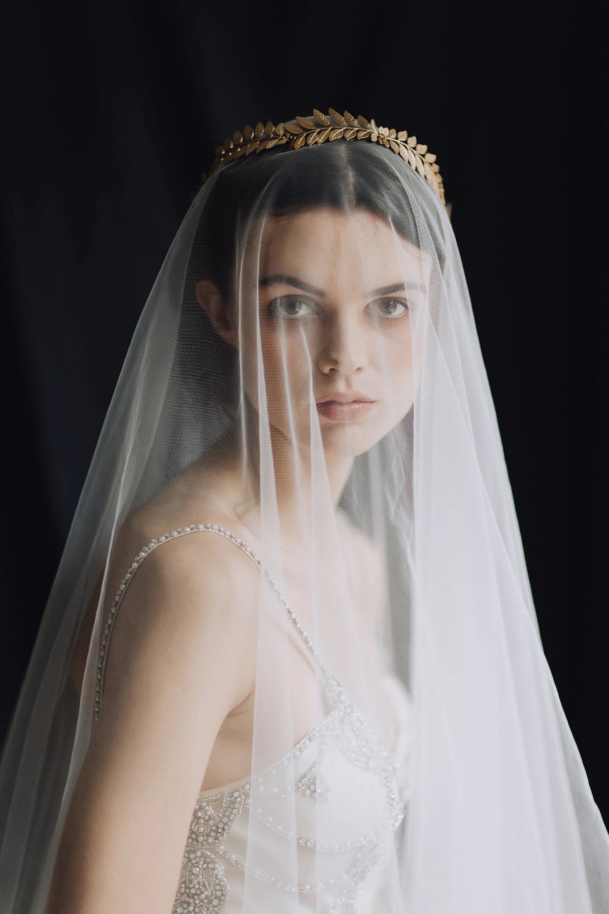 Anna - Chantilly kanten bruidssluier van fijne tule - Chantilly Lace Bridal Veil in Fine Tulle Hanna Peters x Gibson Bespoke