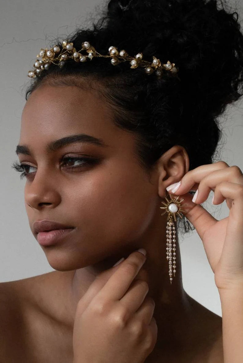 Wren – Verguld Bruids Haarsieraad met Zoetwaterparels – Hanna Peters × Gibson Bespoke