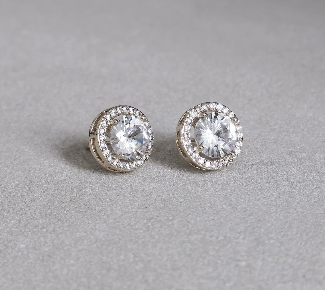 Daphne – Kristallen Stud Bruidsoorbellen – Hanna Peters × Gibson Bespoke