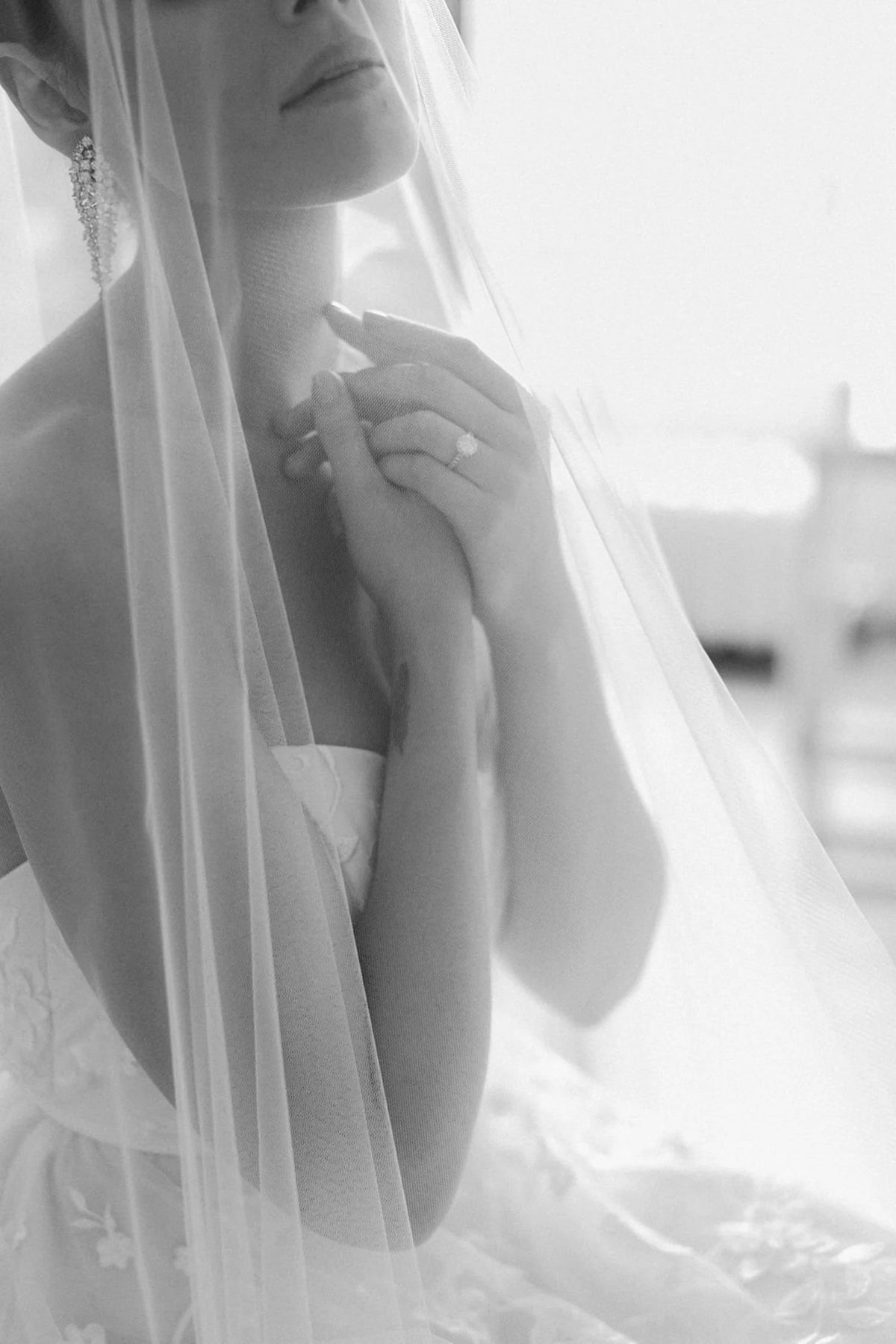 Gossamer - Luchtige Italiaanse tule bruidssluier - Airy Italian Tulle Bridal Veil Hanna Peters x Gibson Bespoke